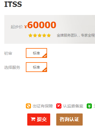 ITSS認(rèn)證價格